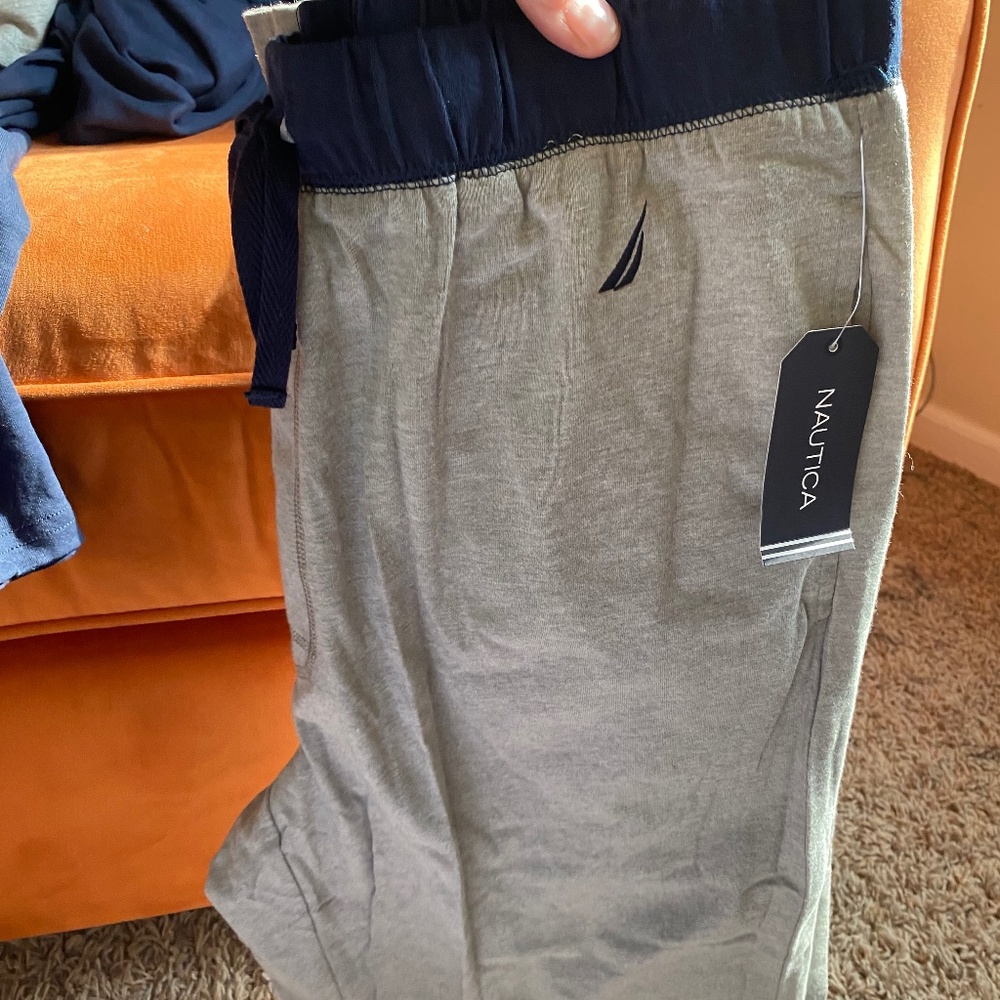 NWT Mens Nautica PJ Pants/Medium/ Grey